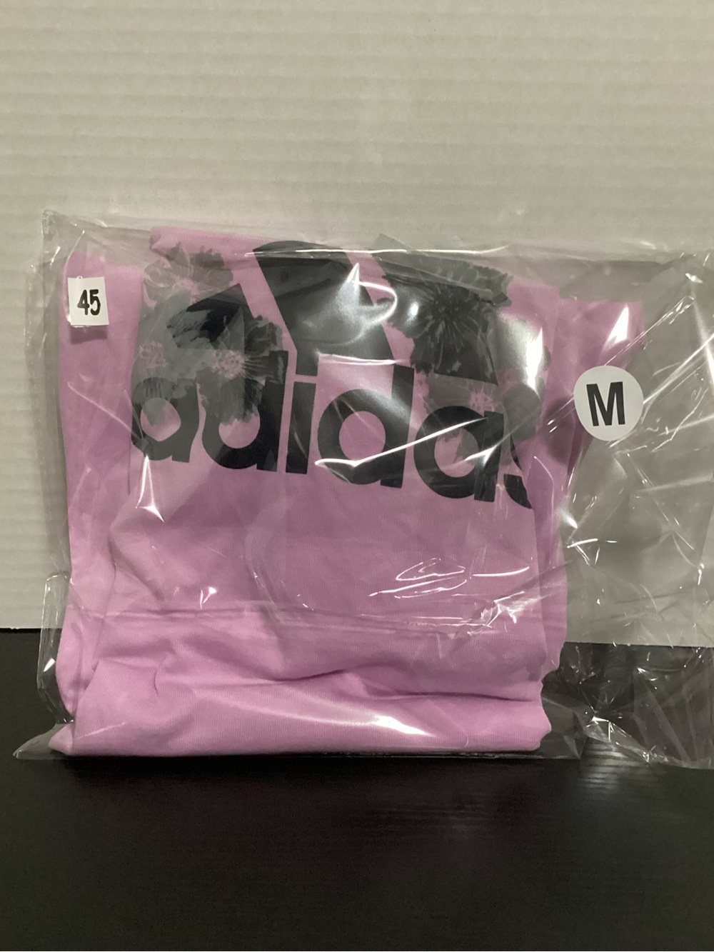 adidas Pink Tee with Floral Logo - Picture 5 of 5